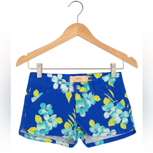 Hollister by Abercrombie & Fitch Juniors’ Tropical Blue Shorts | Size 23” Waist - Picture 1 of 3